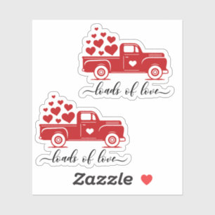 Ladingen van Liefde Vrachtwagen Meisje Sticker