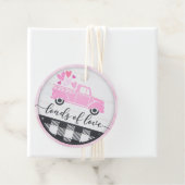 Ladingen van Love Truck Hearts Plaid Valentijn Bedankjes Labels (In situ)