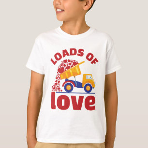 Ladingen van Love Truck Valentijnsdag Boy Kinder T-shirt