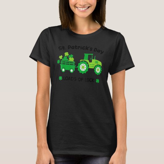 Ladingen van luck St Patricks Day Tractor Toddler  T-shirt (Voorkant)