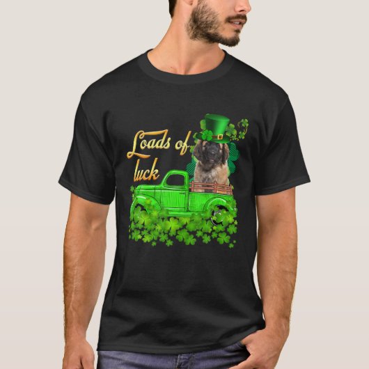 Ladingen van Luck Truck Leonberger St Patrick's Da T-shirt (Voorkant)