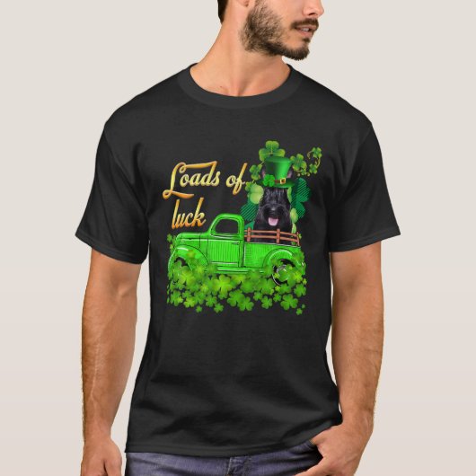 Ladingen van Luck Truck Scottish Terrier St Patric T-shirt (Voorkant)
