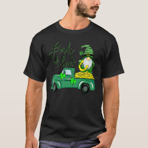 Ladingen vrachtwagen Gnome St Patrick S Day Shamro T-shirt
