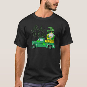 Ladingen vrachtwagen Gnome St Patrick's Day Shamro T-shirt