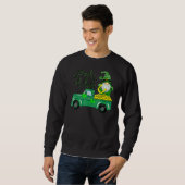 Ladingen vrachtwagen Gnome St Patrick's Day Shamro Trui (Voorkant volledig)