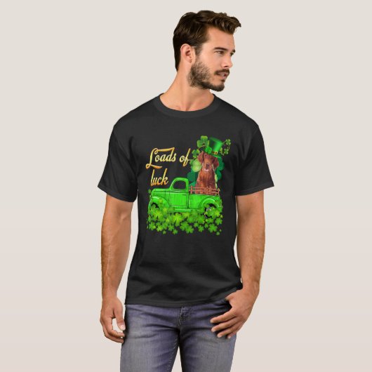 Ladingen vrachtwagen Irish Setter St Patrick S Day T-shirt (Voorkant volledig)