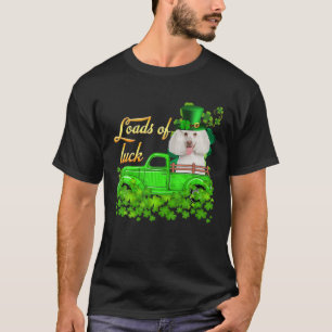 Ladingen vrachtwagenchauffeur in het midden van de t-shirt