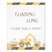 Ladingsstreek begunstigt het teken van de bouwpart foto afdruk (Voorkant)