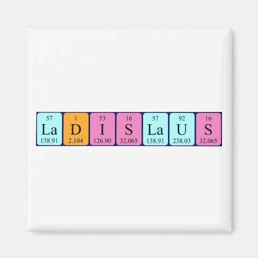 Ladislaus periodieke lijstnaam magnet (Voorkant)