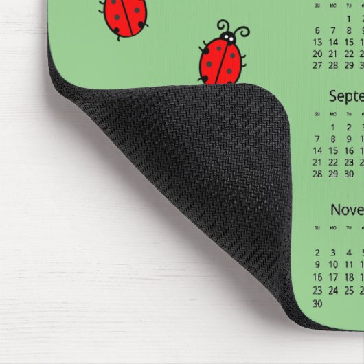 Ladiy Bugs 2025 Kalender Mousepad Muismat (Hoek)