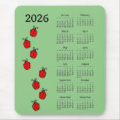 Ladiy Bugs 2026 Calendar Mousepad Muismat (Voorkant)
