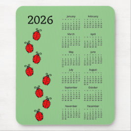Ladiy Bugs 2026 Calendar Mousepad Muismat