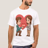 Ladka aur ladki dil t-shirt (Voorkant)