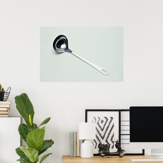 Ladle voor het serveren van soep poster (Thuiskantoor)