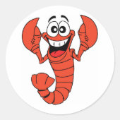 Ladlow de Lobster Ronde Sticker (Voorkant)