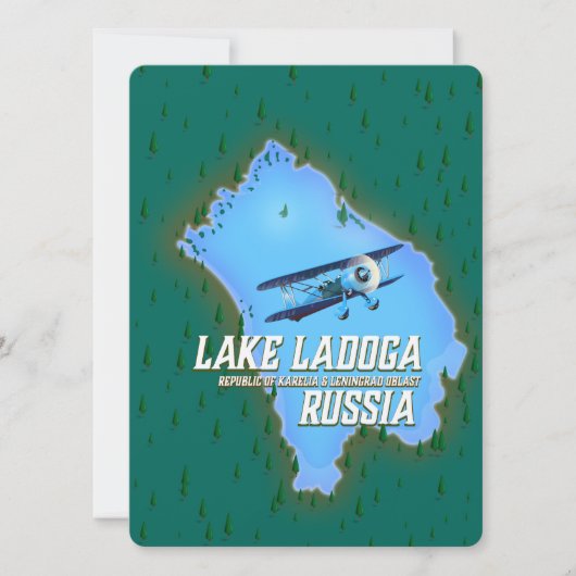 Ladogameer Russische kaart reisposter (Voorkant)