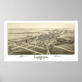 Ladonia, TX Panoramic Map - 1891 Poster (Voorkant)