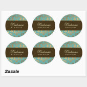 Ladonna Damask Brown Topaz Ronde Sticker (Vel)