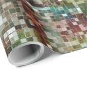 Ladrilho vermel manchado com tinta spray cadeaupapier (Rol Hoek)