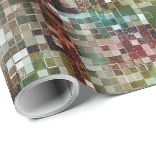 Ladrilho vermel manchado com tinta spray cadeaupapier (Rol Hoek)