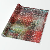 Ladrilho vermel manchado com tinta spray cadeaupapier (Uitgerold)