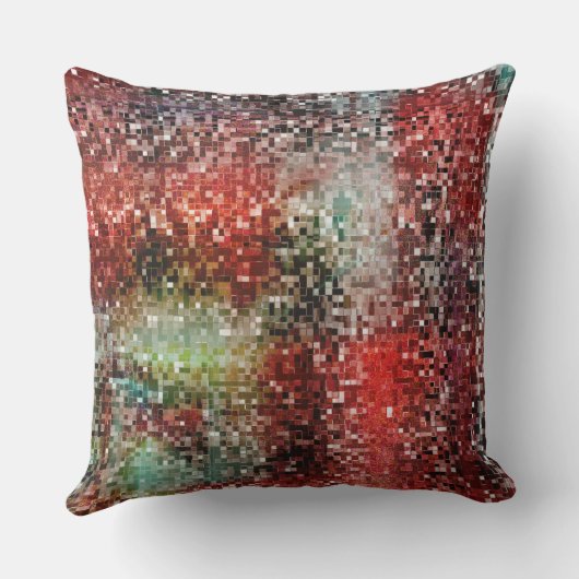 Ladrilho vermel manchado com tinta spray kussen (Achterkant)