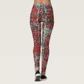 Ladrilho vermel manchado com tinta spray leggings (Achterkant)