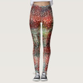 Ladrilho vermel manchado com tinta spray leggings (Voorkant)