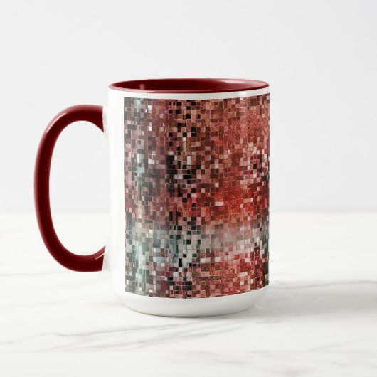 Ladrilho vermel manchado com tinta spray mok (Links)