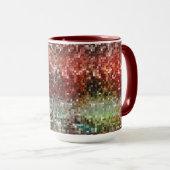 Ladrilho vermel manchado com tinta spray mok (Voorkant rechts)