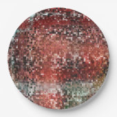 Ladrilho vermel manchado com tinta spray papieren bordje (Voorkant)