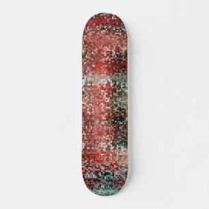 Ladrilho vermel manchado com tinta spray persoonlijk skateboard