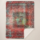 Ladrilho vermel manchado com tinta spray sherpa deken (Voorkant)