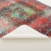 Ladrilho vermel manchado com tinta spray sherpa deken (3/4)