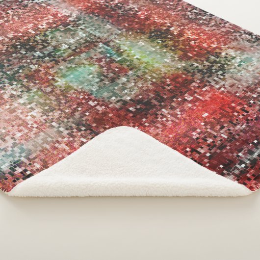 Ladrilho vermel manchado com tinta spray sherpa deken (3/4)