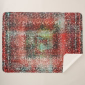 Ladrilho vermel manchado com tinta spray sherpa deken (Voorkant (horizontaal))