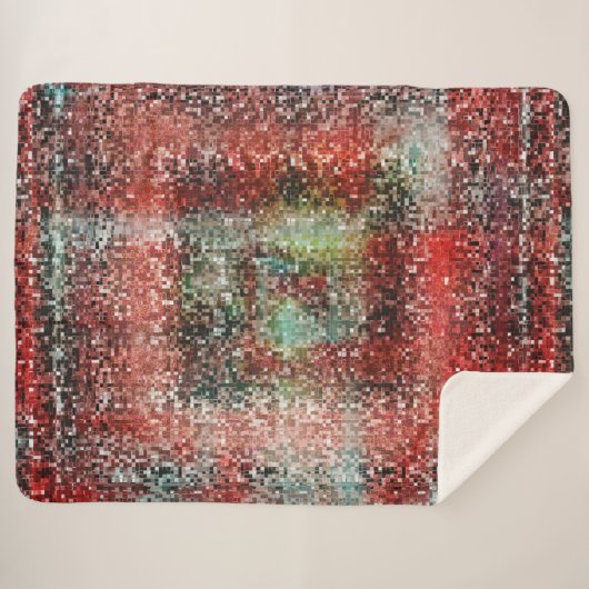 Ladrilho vermel manchado com tinta spray sherpa deken (Voorkant (horizontaal))