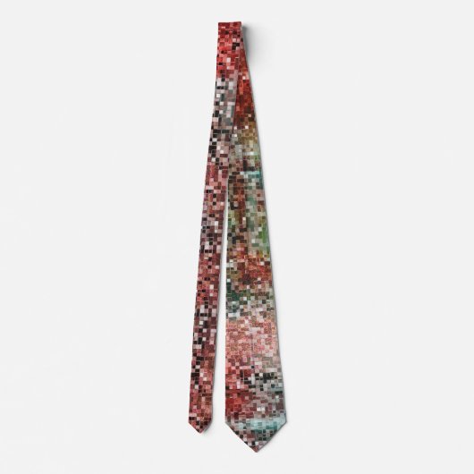 Ladrilho vermel manchado com tinta spray stropdas (Achterkant)