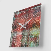 Ladrilho vermel manchado com tinta spray vierkante klok (Hoek)