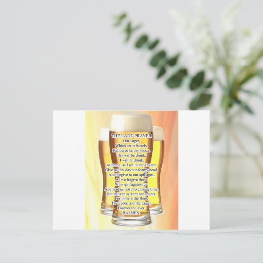 Lads Prayer Briefkaart (Staand voorkant)