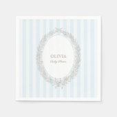 Laduree Franse Café Patisserie Bonjour Bebe Blauw Servet (Voorkant)