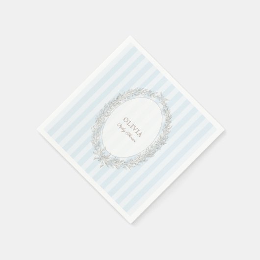 Laduree Franse Café Patisserie Bonjour Bebe Blauw Servet (Hoek)