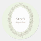 Laduree Franse koffie Bonjour Bebe Green Ronde Sticker (Voorkant)