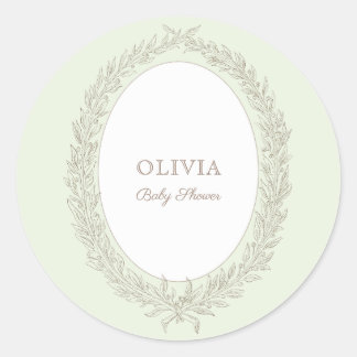 Laduree Franse koffie Bonjour Bebe Green Ronde Sticker