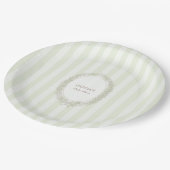 Laduree French Caffee Bonjour Bebe Green Stripe Papieren Bordje (Gekanteld)
