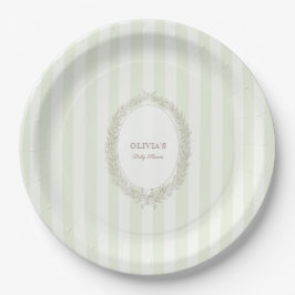 Laduree French Caffee Bonjour Bebe Green Stripe Papieren Bordje