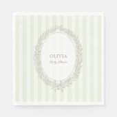 Laduree French Caffee Bonjour Bebe Green Stripe Servet (Voorkant)