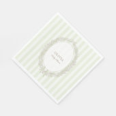 Laduree French Caffee Bonjour Bebe Green Stripe Servet (Hoek)