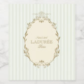 Ladurée Paris Franse Patisserie  Verjaardag Wijn Etiket (Enkel label)