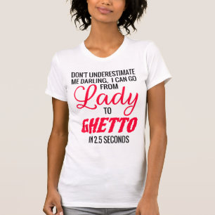 Lady aan Ghetto-Tanktop T-shirt